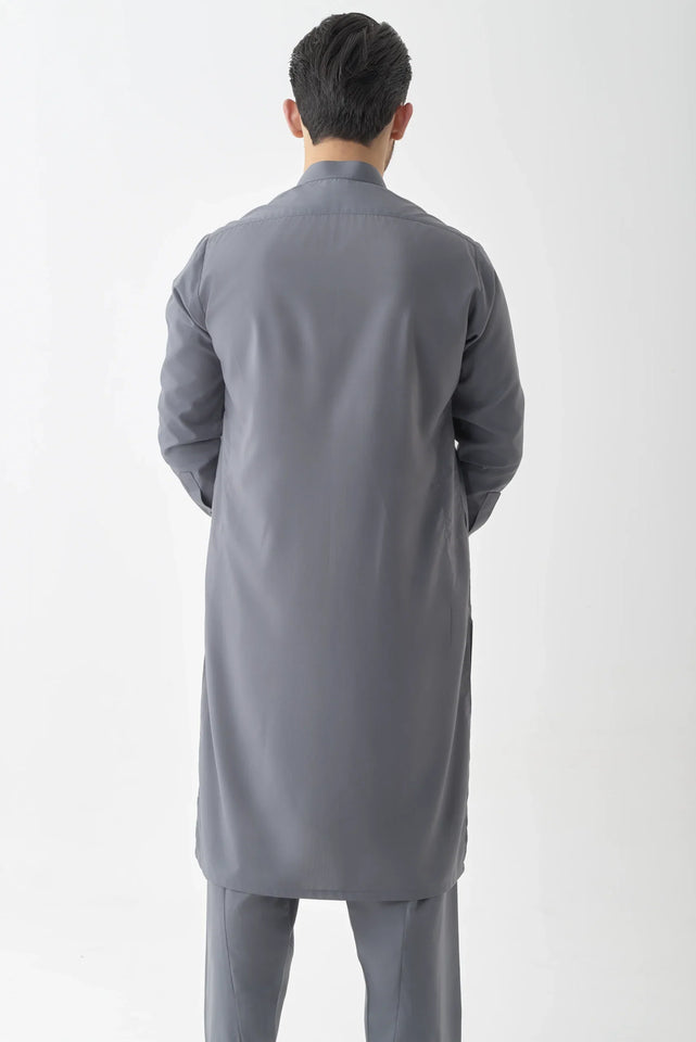 Stylish Grey Shalwar Kameez